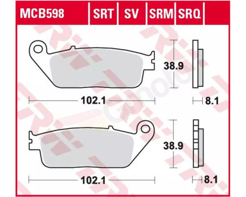 Тормозні колодки trw lucas kh142 sinter racing (performance) bmw c-evolution 14-, c 650 11-, suzuki burgman 650 04- передні