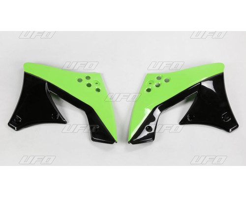 Ковпачки радіатора UFO kawasaki kxf 250 '09-'12 колір oem (зелений/чорний)