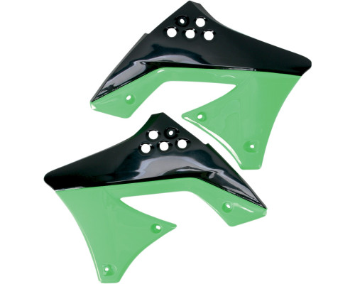 Ковпачки радіатора UFO kawasaki kxf 250 '09-'11 колір oem (чорний/зелений)