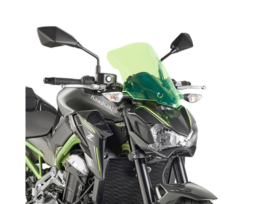 Скло вітрове kappa kawasaki z 900 (17-18) 37 х 32 см лайм з підсвіченням кранів з крепленнями