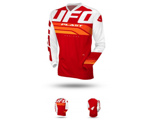 UFO футболка horizon jersey cross колір червоний/білий розмір xxxl - колекція 2024