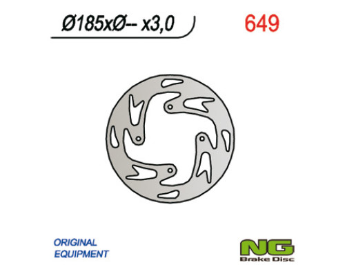 Ng передній гальмівний диск gas gas txt 50 (04-09), 80 (04-08), 125/250 (03) (185x-x3)
