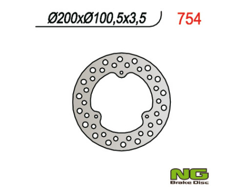 Ng передній гальмівний диск suzuki rm 80/85 (200x100x3.5)