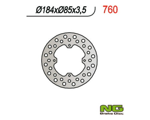 Ng гальмівний диск зад kawasaki, suzuki rm 80/85 (86-04) (184x85x3.5)