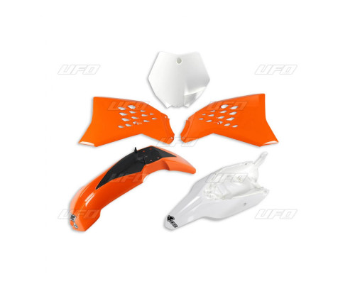 Пластиковий набір UFO ktm sx 65 12-15 колір oem (помаранчевий/білий) (kt525e999) (kt525e999)