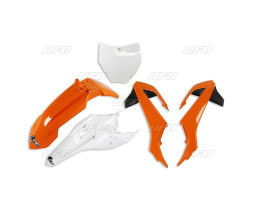 Пластиковий набір UFO ktm sx 65 '16-'23 color oem 16' and 18' (помаранчевий/білий) (kt526e999) (kt526e999)