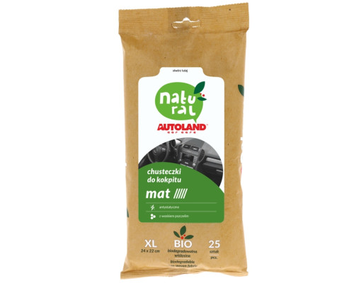 Autoland natural cockpit wipes матовий (25 шт) (12)
