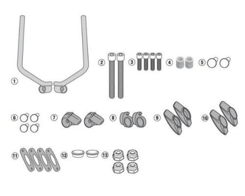 Kappa віконне кріплення 7407ak та 7407ask ducati scrambler 400 (16-19), scrambler icon 800 (15-19)