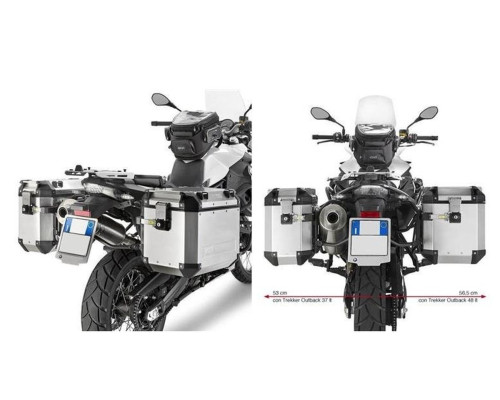 Kappa Стелаж Бічні футляри Monokey Cam Side для BMW F 650 GS / F 800 GS (08-17), F 700 GS (13-17) під Куфри KFR K'Force Alu Чорний