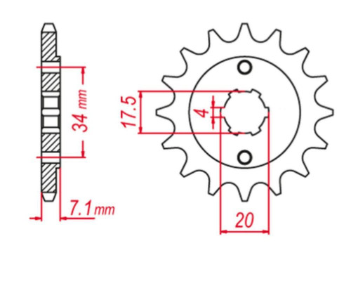 Grosskopf продаж зірочка передня 266 13 honda cr 125 '79-'85, xl 250, cbx 250 (jtf266.13)