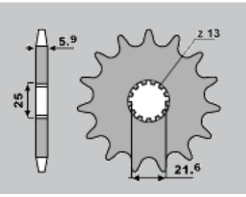 Grosskopf продаж зірочка передня 565 12 kawasaki kxf 450 '06-, yamaha yzf 400/426/450 (jtf565.12)