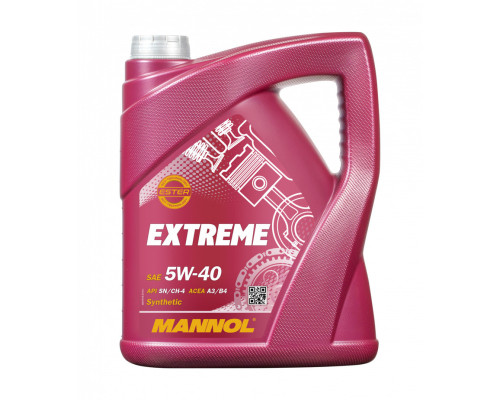 Mannol автомобільне моторне масло 5w40 extreme 5 літрів (7915) (синтетика)