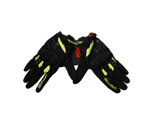 Five gloves rs3 evo textile gloves колір чорний/жовтий flow розмір 13