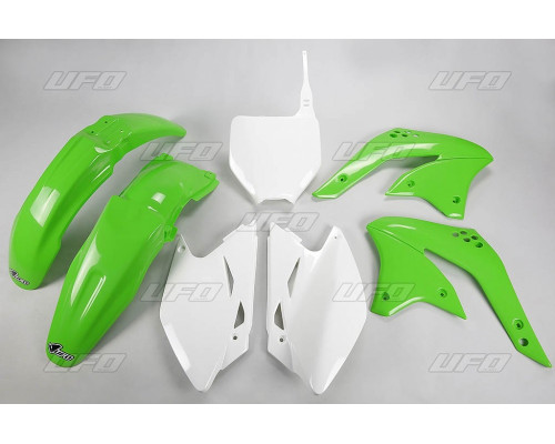 Комплект пластикових UFO kawasaki kxf 450 '08 колір oem (зелений/білий) (ka211e999) (kawasaki kxf 450 '08) (ka211e999)