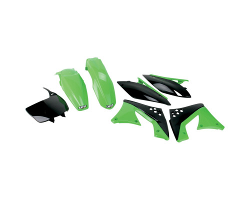 Набір пластикових обвісів kawasaki kxf 250 '10-'11 колір oem (зелений/чорний) (ka215e999) (ka215e999)