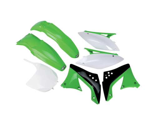 Набір пластикових обвісів kawasaki kxf 450 '09-'11 колір oem '10-'11 (зелений/білий/чорний) (ka216e999) (ka216e999)