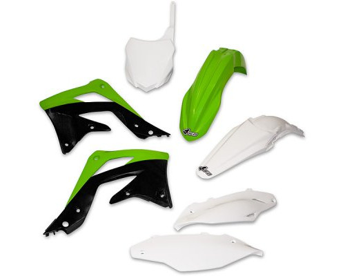 Набір пластикових обвісів kawasaki kxf 450 '13-'15 колір oem (зелений/білий/чорний) (ka220e999) (ka220e999)