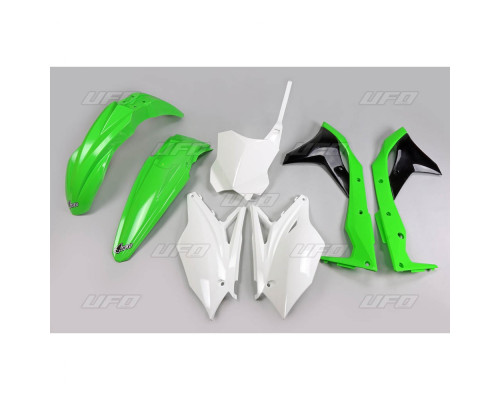 Пластиковий комплект UFO kawasaki kxf 250 '18-'20 колір oem '18 (білий/зелений) (ka225e999) (kawasaki kxf 250 '18-'20) (ka225e999)