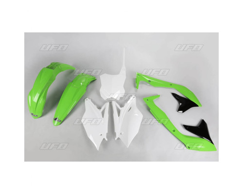 Комплект пластикових обвісів kawasaki kxf 450 '18 колір oem (зелений/білий/чорний) (ka226e999) (ka226e999)