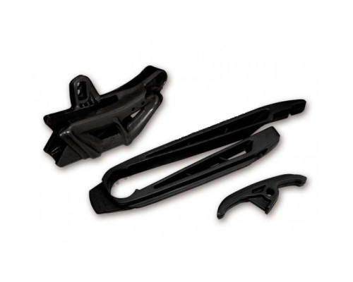 Комплект повзунок UFO (kt03069) + направляюча ланцюг (kt03068) ktm sx/sxf '97-'06, exc/exc-f '97-'07 колір чорний