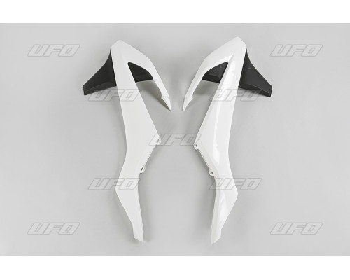 Ковпачки радіатора UFO ktm sx/sxf 16-18, exc/excf 17-19 колір oem (білий/чорний)