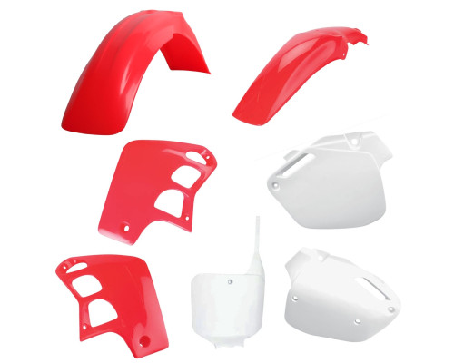 Комплект пластику polisport HONDA cr 500 '95-'04 колір oem red fluo-r white