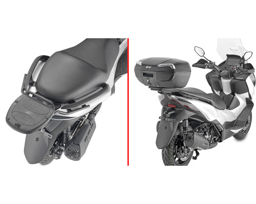 Givi Zontes 350E Стійка для центрального кофра Monolock Без плити Чорний