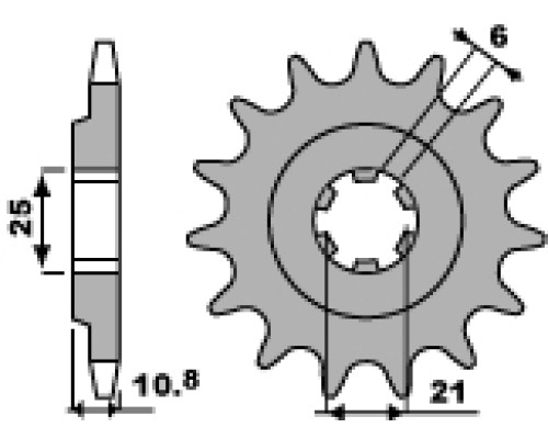Pbr передня зірочка 331 15 18nc honda cb 750k 78 (ланцюг 630)