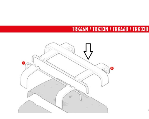 Givi TRK46/TRK33 захисна верхня решітка для кофра чорна