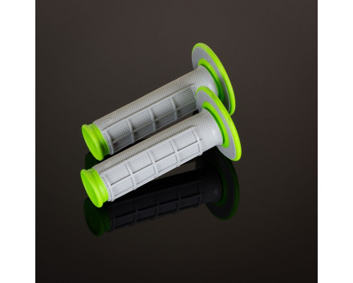 Renthal mx double compound diamont green waff, сірий/зелений колір