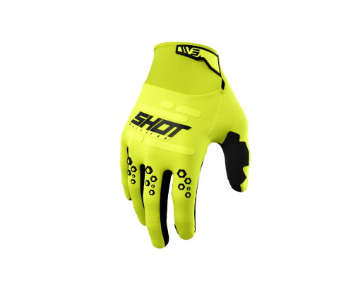 Shot racing cross/enduro рукавички vision neon жовтий color fluo розмір 8