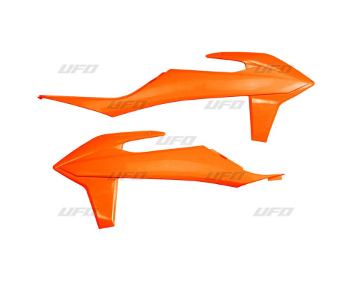 Ковпачки радіатора UFO ktm sx/sxf(sx-f) 125/150/250/350/450 '19-'22, exc 125 '20-'21, exc/excf(exc-f) 150/250/300/350/450/500 '20-2023 fluoресцентно-помаранчевий колір