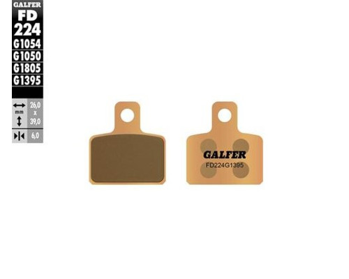 Гальмівні колодки galfer kh351 sintered metal (trial ossa, scorpa, sherco, trs, montesa, gas gas)