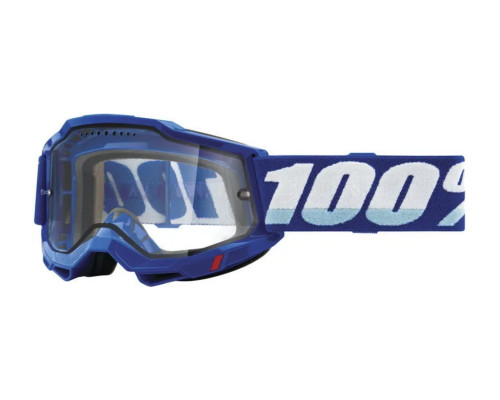 100 PROCENT Accuri 2 МотоОкуляри Dual Pane Прозора Лінза Синій/Білий