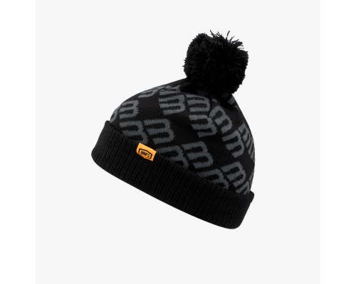 100 PROCENTно зимова шапка модель bb33 pom pom чорний/вугільний колір чорний/сірий