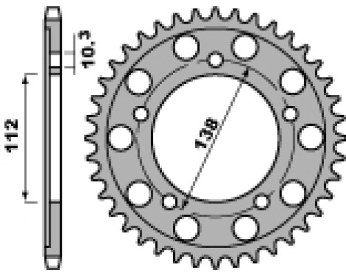 Задня зірочка pbr 4448 48 c45 r6 (99-02) (jtr1871.48) (ланцюг 530)