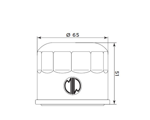 Miw Meiwa 2024/03 Фільтр оливи BMW G 310 R/GS 2017-2022 OEM 11428562889 Чорний
