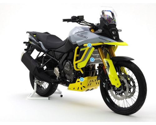 Алюмінієві підкрилки двигуна crosspro gmole suzuki v-strom 800 / 800 de '23-'24, колір чорний, текстурований