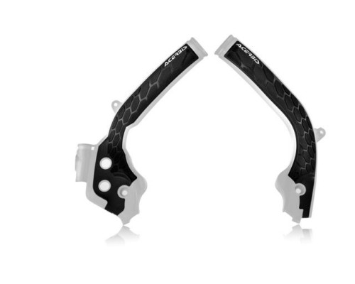 Acerbis x-grip захисні кожухи рами ktm exc / exc-f '17-'19, sx /sx-f '16-'18, husqvarna fc / tc '16-'18, fe / te '17-'19 колір чорний / сірий