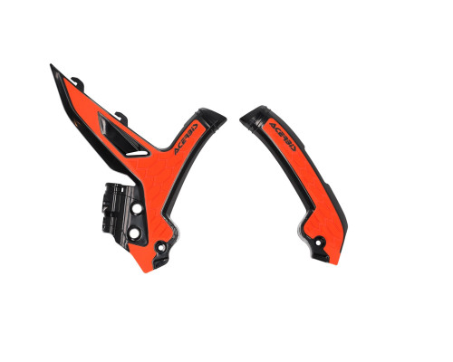 Acerbis x-grip захист рами ktm exc / exc-f / xc-w '24-'25, sx / sx-f / xc / xc-f '23-'25 колір чорний / помаранчевий