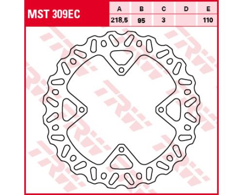 Передній гальмівний диск trw lucas ktm sx 85 03-11