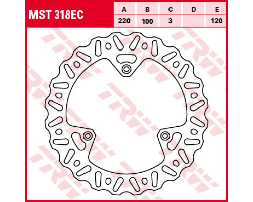 Trw lucas передній гальмівний диск yamaha yz 80 / 85 93-16, suzuki rm 85 05-16 (акція)