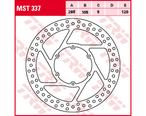 Trw lucas передній гальмівний диск aprilia pegaso 600 / 650 88-10, bmw f 650 / gs / dakar / cs / st 94-08, g 650 gs / xcountry / xchalange 08-16