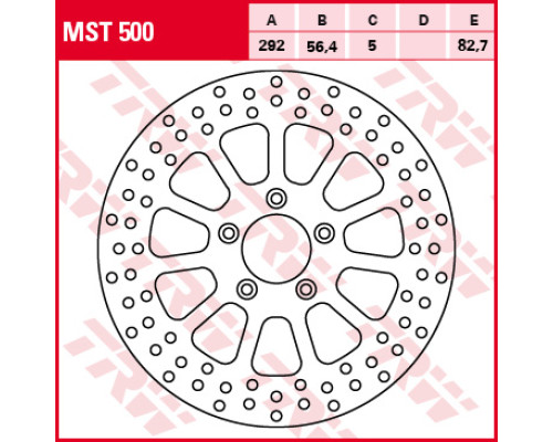 Trw lucas передній гальмівний диск harley davidson 883 / 1200 / 1450 / 1584 / 1690 99-14