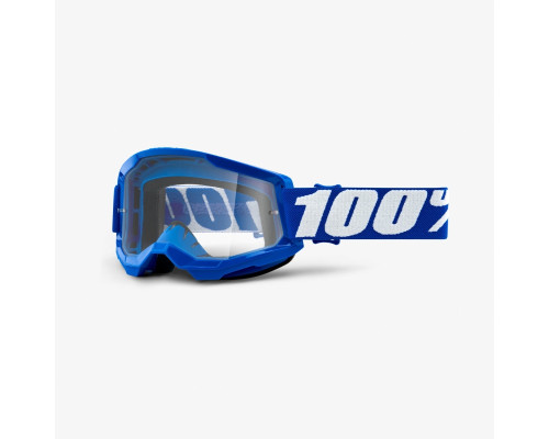 100 PROCENT Strata 2 Мотокросові Окуляри Прозора лінза Синій/Білий