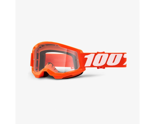 100 PROCENT Strata 2 МотоОкуляри Прозора лінза Помаранчевий/Білий