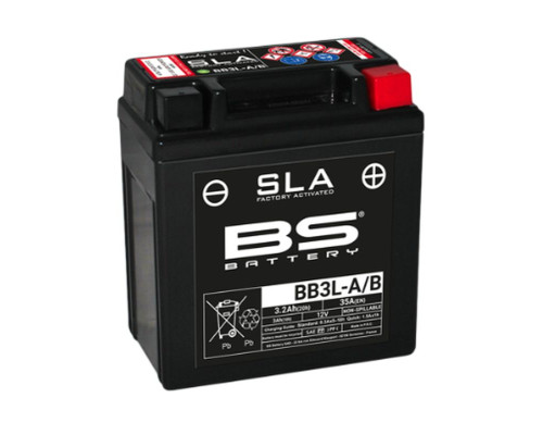 Bs акумулятор bb3l-b (fa) (yb3l-b) 12v 3ah 98x56x110 не обслуговується - залив (30a) (12)