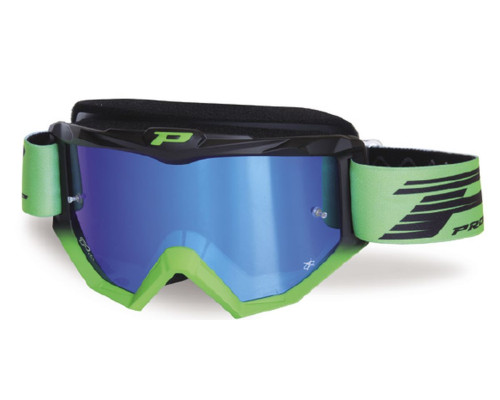 Progrip PG3201-138 FL МотоОкуляри Антискретч Антифог Анти-UV Синя Дзеркальна Лінза Чорний Зелений