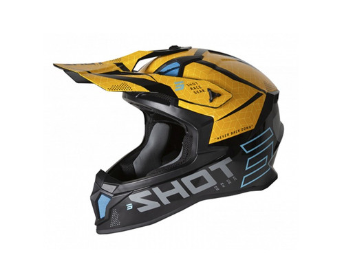 Shot Racing Lite Core Крос/Ендуро Шолом Глянцевий Чорний/Жовтий Розмір L