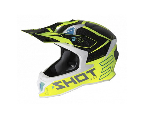 Shot Racing Lite Core Кросовий Шолом Неон Жовтий Чорний Глянцевий Розмір M